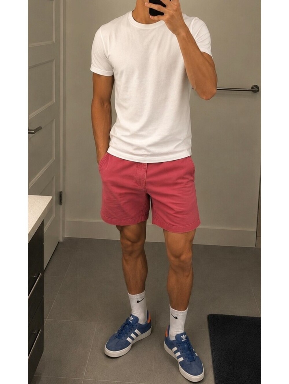 Cremieux Chino Shorts Salmon Pink Mens Size 32